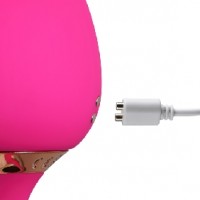 Rose Bud Wiggling Vibrator 10-Speed Pink Silicone Clitoral Sucking 